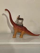 1987 Definitely Dinosaurs Brontosaurus Ultrasaurus Playskool 32” With Caveman