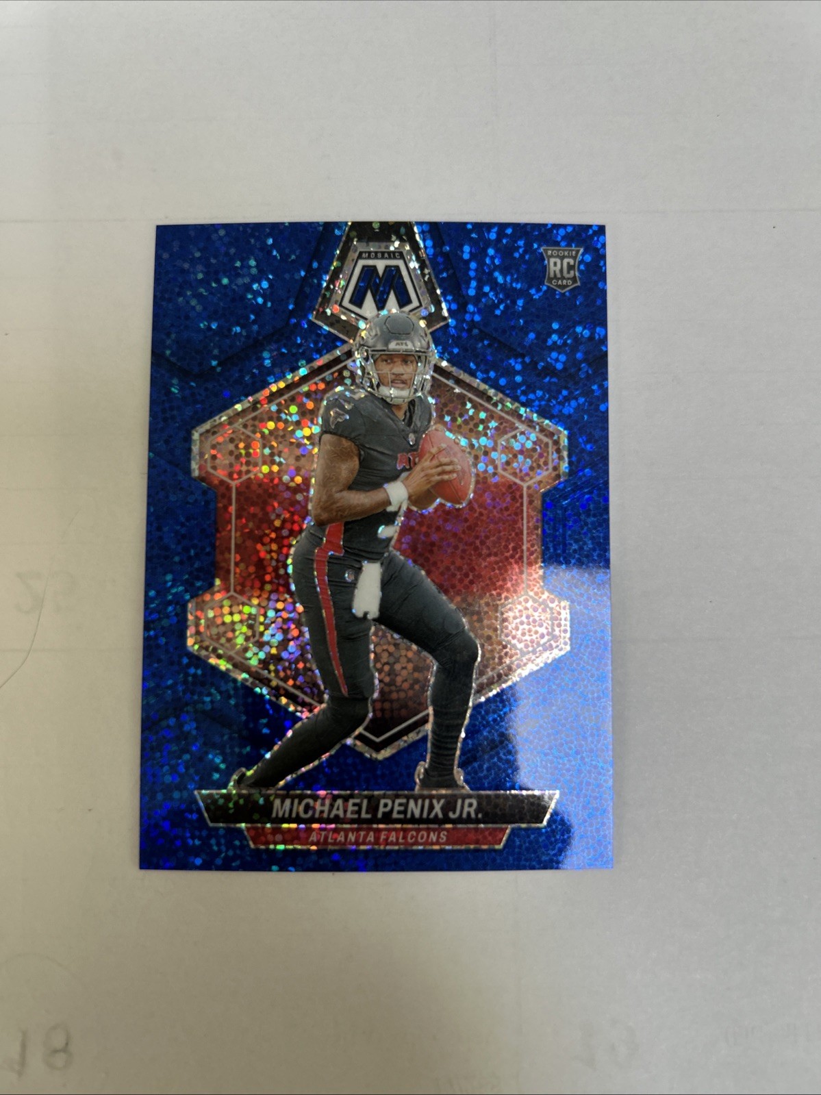 2024 Panini Mosaic - Rookies Michael Penix Jr. #308 Blue Sparkle Prizm /96 (RC)