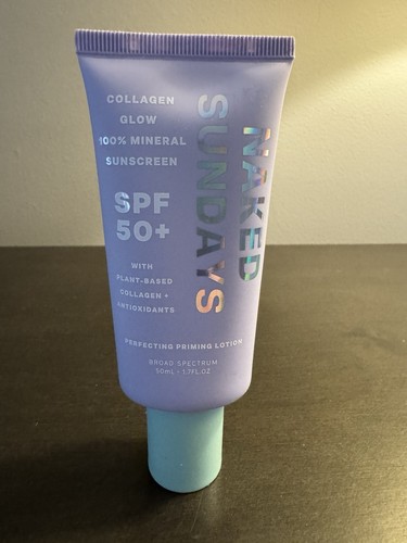 Naked Sundays LSF 50 Collagen Glow 100 % mineralische Sonnencreme 50 ml 1,7 oz volle Größe