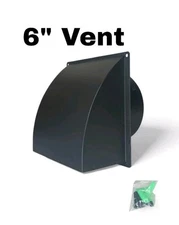 6 Inch Dryer Vent Cover Outside,  Metal Exterior Vent Cover W/ Removable Screen