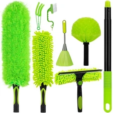 15 Foot Dusters for Cleaning, Duster with Extension Pole 7-15ft, Microfiber F...