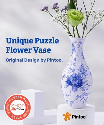 Pintoo 3D Puzzle Vase Unique Flower Made by 160 classic, Blooming