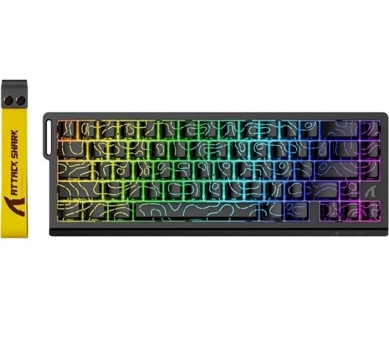ATTACK SHARK X68 HE Wired Magnetic Switch 8KHz Keyboard 60% in Contour Black