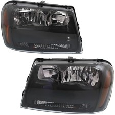 Headlights Set Halogen Fits 2006-2009 Chevrolet Trailblazer Lt