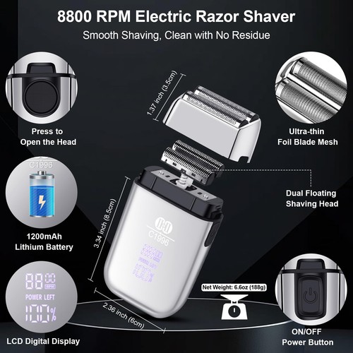 Mens Hair Clippers and Trimmers Set, Professional Cordless Barber Clippers fo... - Picture 3 of 9