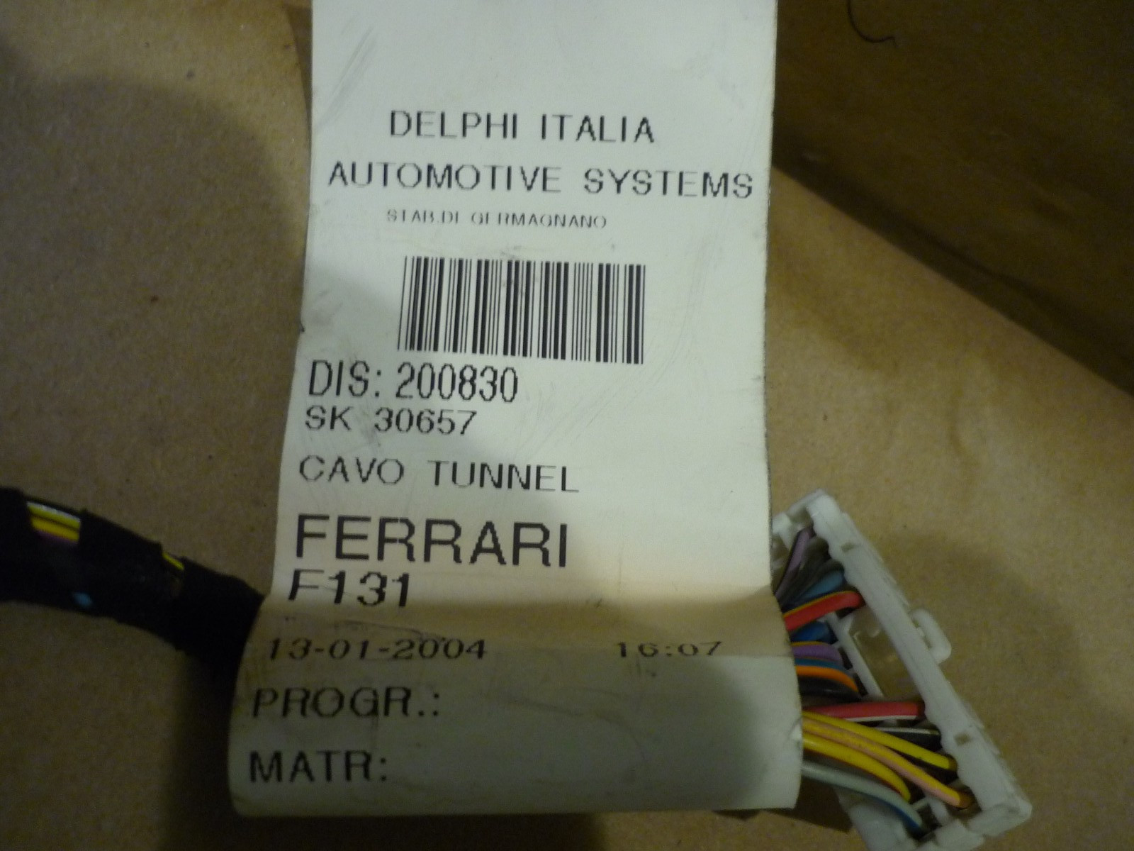 Ferrari 360  - Center Console Connection / Switch Cables - P/N 200830