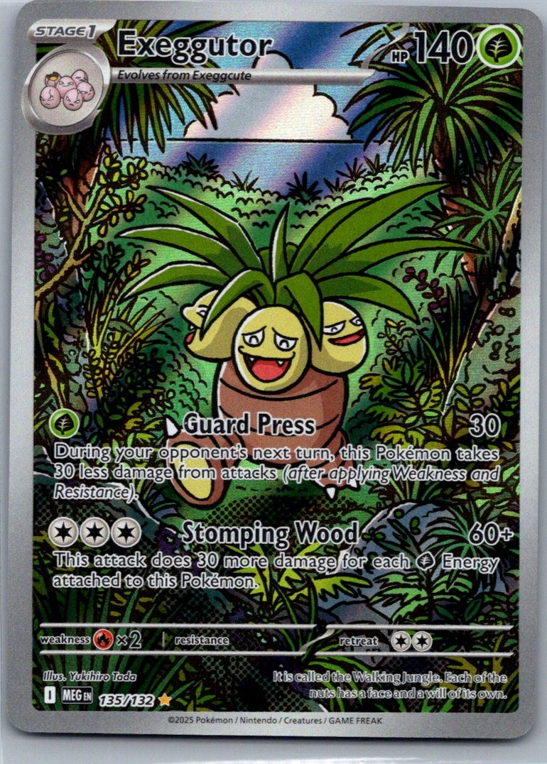 Exeggutor 135/132 Illustration Rare Mega Evolution Pokemon Holo Near Mint