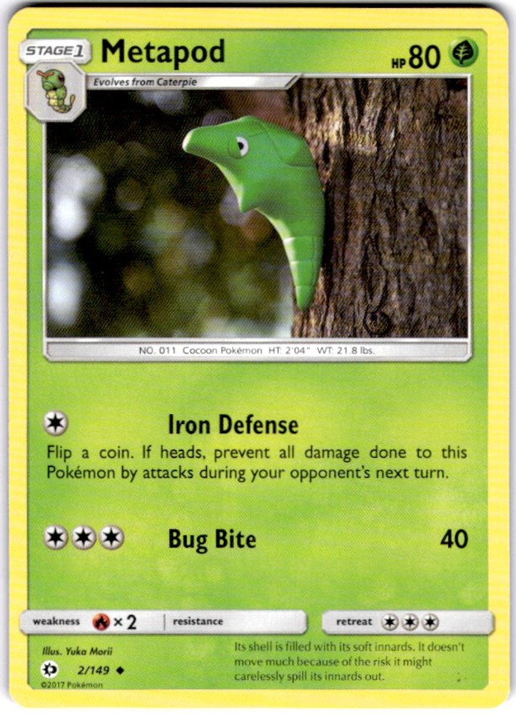 Metapod - 2/149 - NM - SM Base Set