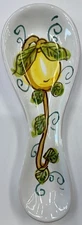 Vietri Pottery 9’’ Spoonrest Lemon Pattern Made/Painted by hand-Italy