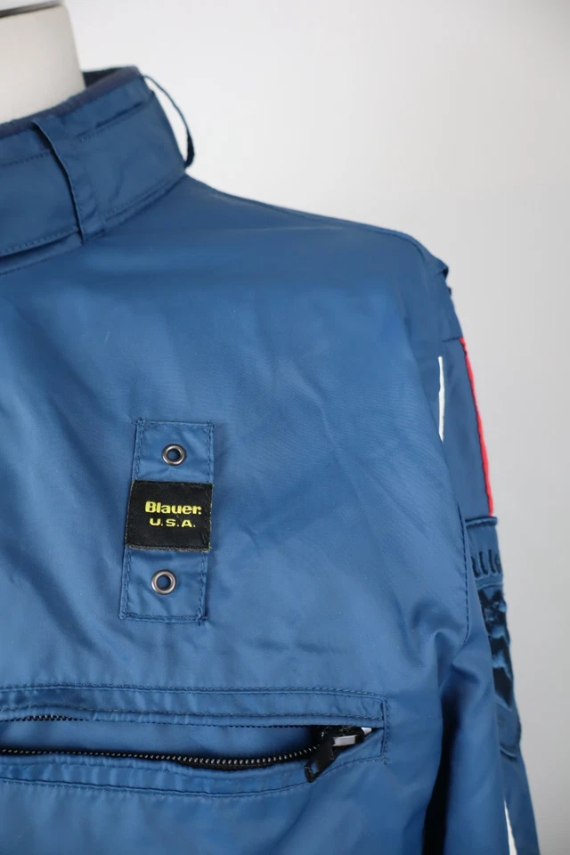 Blauer Jacket Light Man Size XL Man Vintage Casual Jacket Zip with Logo - Image 2 of 4