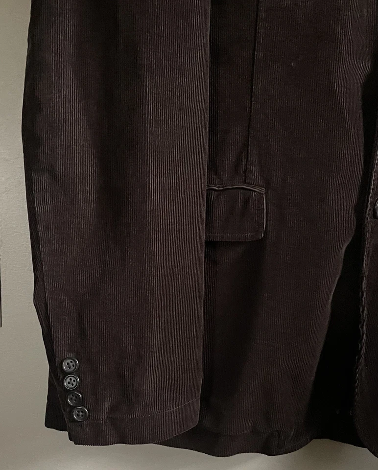 Blazer J Crew Para Hombres XL Marrón Vintage Chaqueta con Cordón Pana Algodón Abrigo Deportivo Foto 4 de 4