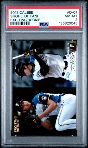 2013 CALBEE EXCITING ROOKIE Shohei Ohtani Rookie PSA 8 #D-07 043