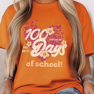 Comfort Colors 100 Days of School Teacher T-Shirt, Classroom Tee, Educator Top