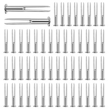 50 Pcs Metal Beeswax Foundation Support Pins with Box, Galvanized Iron Beehive F