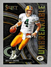 BRETT FAVRE 2020 SELECT FOOTBALL UNBREAKABLE INSERT #U1 PACKERS HOF