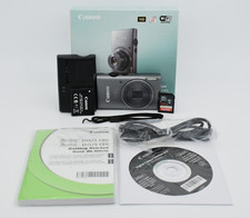 Canon PowerShot ELPH 130 IS Gray Digital Camera 16.0MP Wi-Fi Bundle - TESTED  