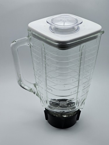 Vintage Oster Square Glass 5 Cup/1.25 L Replacement Pitcher Blender Jar & Lid - Picture 2 of 7