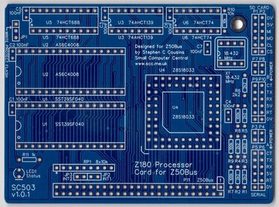 SC503   Z180 processor card with serial and SPI (SD card)