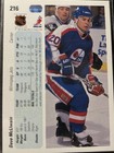 Dave McLlwain Winnipeg Jets autographed hockey card (1991-92 Upper Deck #216) — photo 2