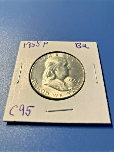 1955-P Franklin BU Silver Half Dollar Nice!
