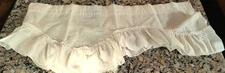 Cream colored cotton scalloped ruffle valance