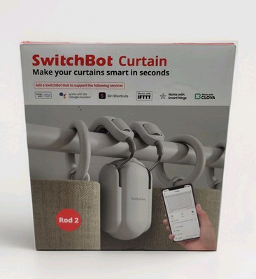 SwitchBot Curtain Rod 2 Smart Electric Motor Wireless App Auto Control New 