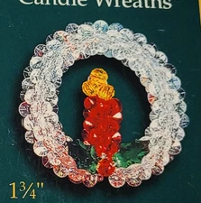 BEADERY Beaded Christmas Ornament Kit Miniature Candle Wreaths