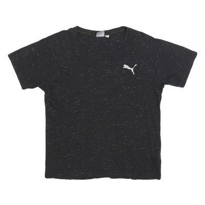 PUMA Herren T-Shirt Schwarz Kurzarm Rundhals Baumwollmix M Sportswear
