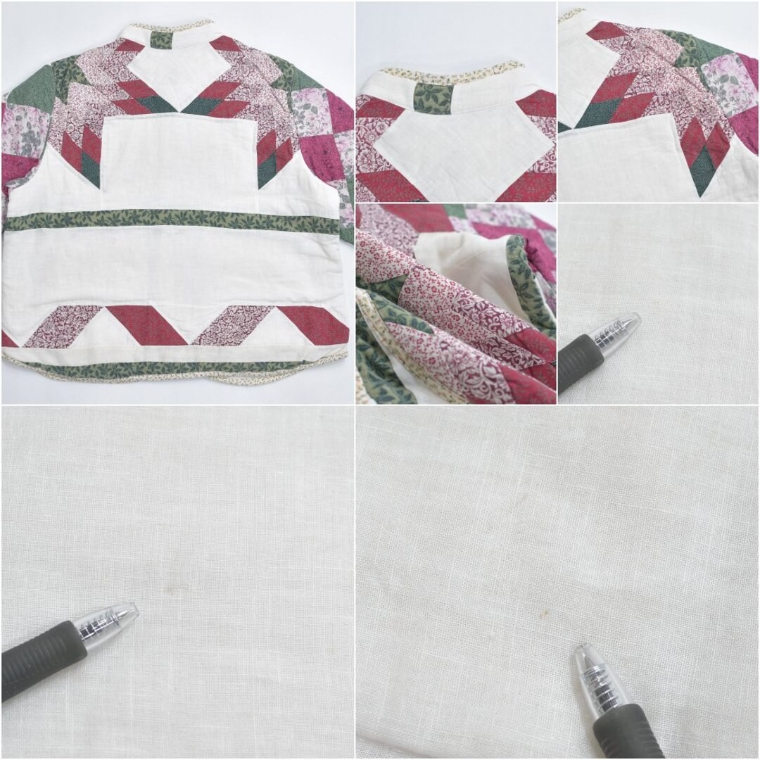 Handmade Flower Design Patchwork Quilt Short Leng… - image 8