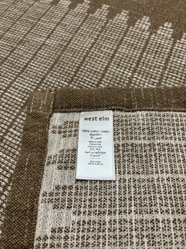New West Elm Reversible Woven Bed Blanket, Full/Queen, Cardamom color (tan) - Picture 3 of 4