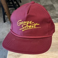 Vintage George Strait Youngan Brand Embroidered Rope Trim Trucker Hat NWOTs