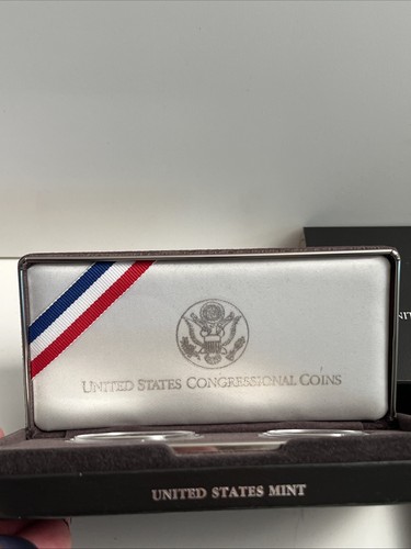 1989 S Congressional Coins Two-Coin Proof SET SILVER Dollar & CLAD Half w/COA - Picture 7 of 12