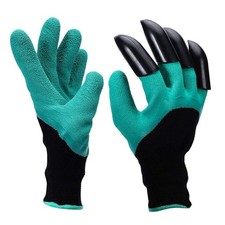 Ram&reg; 2 x Gardening Gloves With Rake Heavy Duty Thorn Resistant Safety Gloves