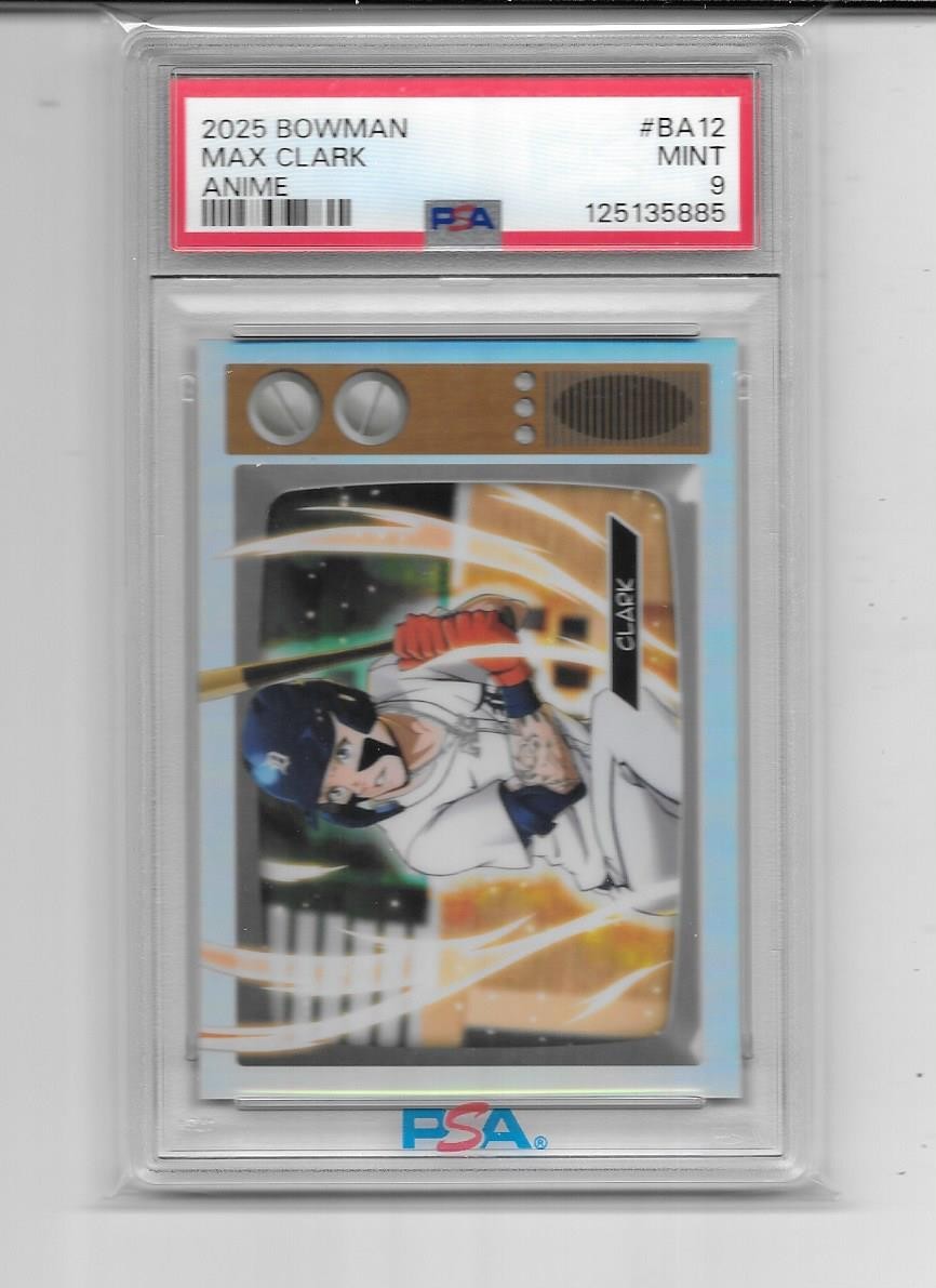 2025 BOWMAN MAX CLARK RC SP  ANIME ROOKIE TIGERS MINT PSA 9