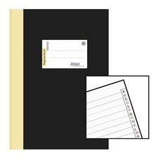 Gesch&auml;ftsbuch liniert DIN A4 mit Buchstaben Register A bis Z 192 Seiten gebunden