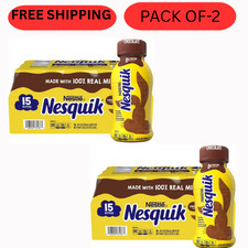 Nesquik Chocolate Milk Beverage 8 fl oz 15 Pack Pack of 2 30 Bottles Total