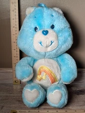 Kenner Care Bears Blue Wish Bear Plush 13 inch Vintage 1983 Shooting Stars 