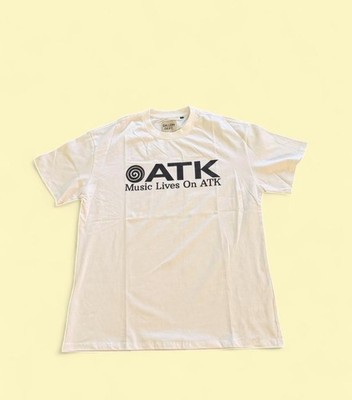 Gallery Dept.   ATK  t-shirt with orange 'ATK Music Lives On ATK'  SIZE LARGE