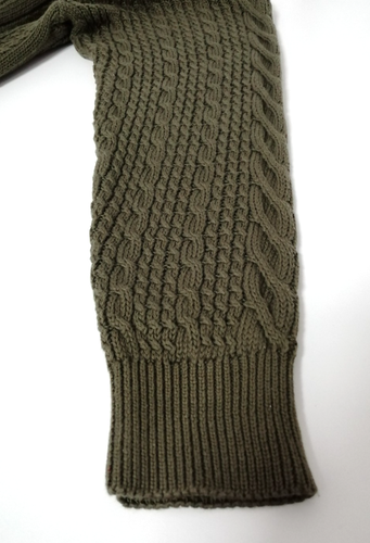 Jacamo Cable Knit Jumper Men's UK Size 2XL Khaki Green Crew Neck Sweater - Picture 7 of 15