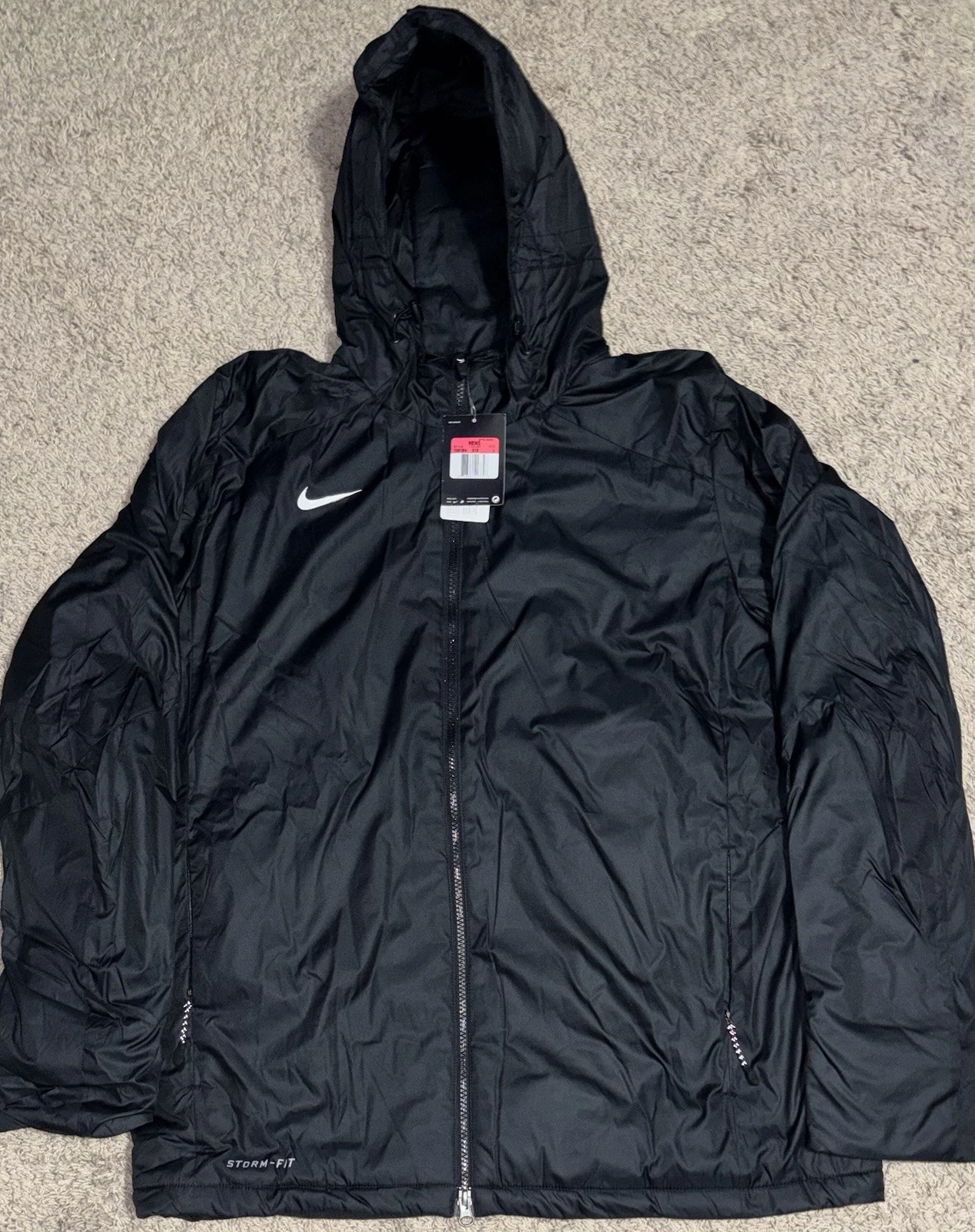 Nike Storm-FIT Men's Hooded Windbreaker Jacket Black Full Zip Size L
Opens in a new window or tab