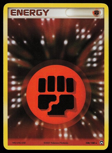 Fighting Energy 108/108 Holo Rare Power Keepers Pokemon Card