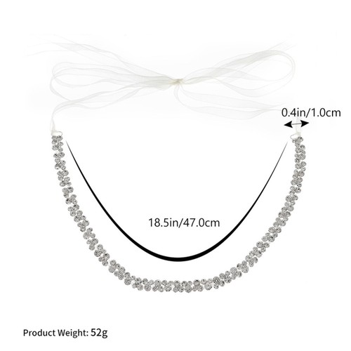1pc Rhinestone Belt Rhinestone Waist Belt Wedding Dress Accessory ( ) - Picture 4 of 12