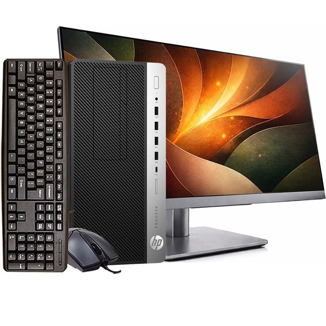 HP Intel i5 Desktop Computer Tower PC Up To 27in 32GB RAM 1TB SSD Windows 11 Pro