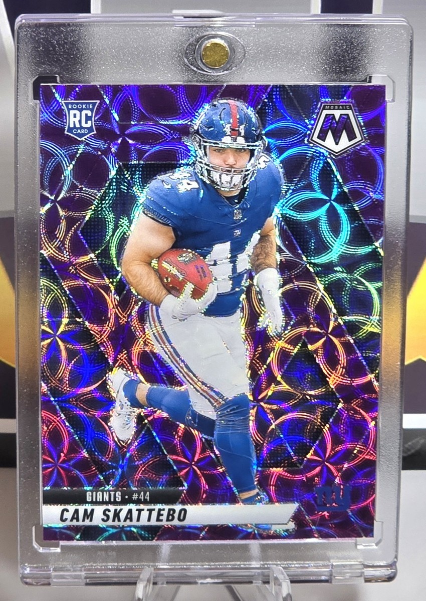 2025 CAM SKATTEBO Panini Mosaic Purple Scope Prizm #305 NY Giants
