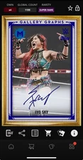 DIGITAL TOPPS WWE SLAM Iyo Sky SUPER RARE ULTRAMARINE GALLERY GRAPHS Read