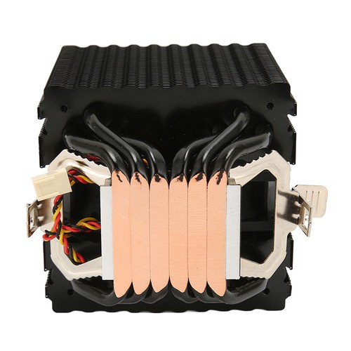 CPU Cooling Fan Professional Low Noise Dual Tower 6 Tubes 3 Wires Computer C NEW - Afbeelding 11 van 12
