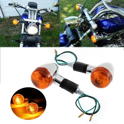 2X Motorcycle Amber Turn Signals Light For Kawasaki Vulcan VN 500 800 900 1500