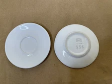 HALL Made in USA Off White Porcelain Coffee Tea 5" Saucer - LOT OF TWO