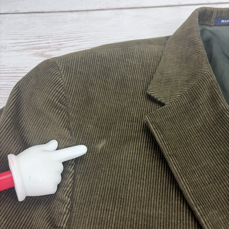 Lands' End Sport Coat Men's 46R Brown Corduroy Traditional Fit 2 Button FreeShip - Image 4 of 4