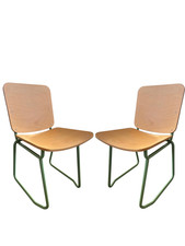 Arredamento Bar Ristorante Sedia in Legno Multistrato - Set 2 Pezzi